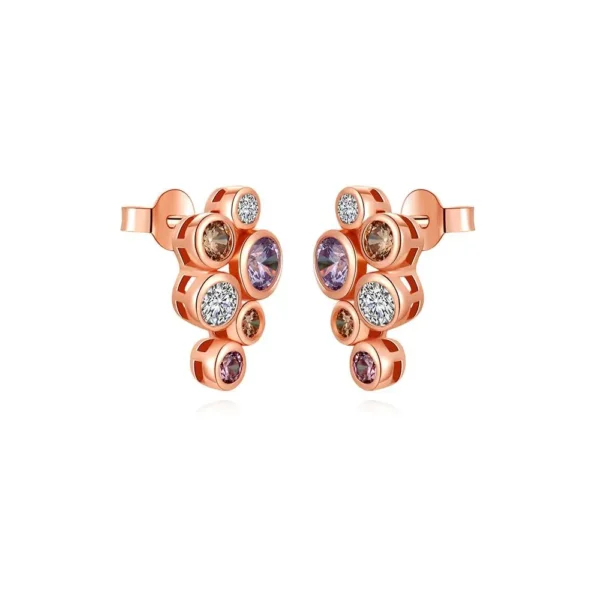 Rose Gold Bubble Earrings