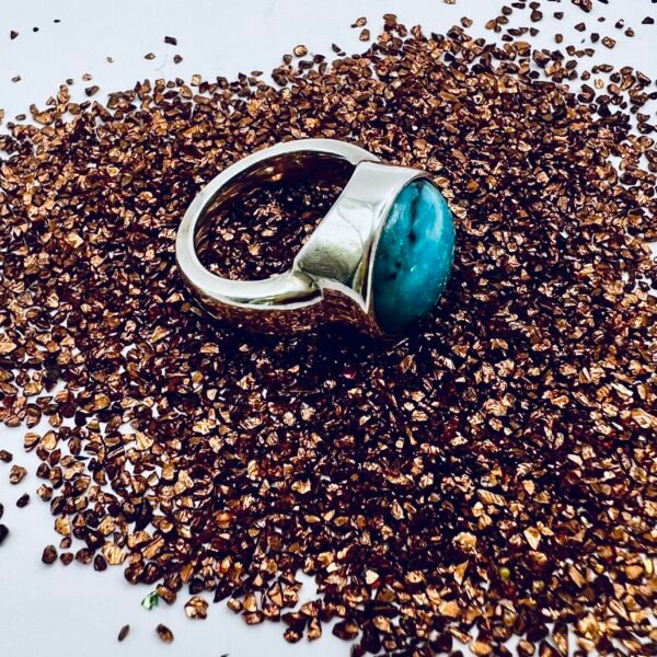 Large Silver Turquoise Ring
