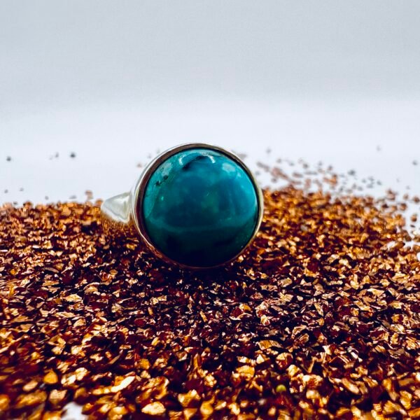 Large Silver Turquoise Ring