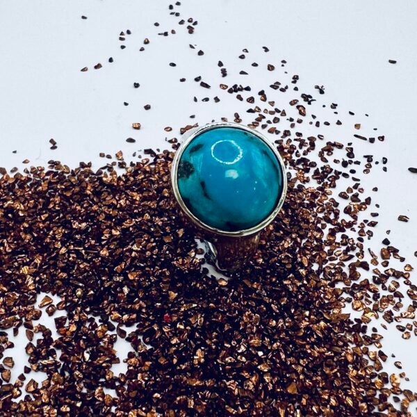 Large Silver Turquoise Ring