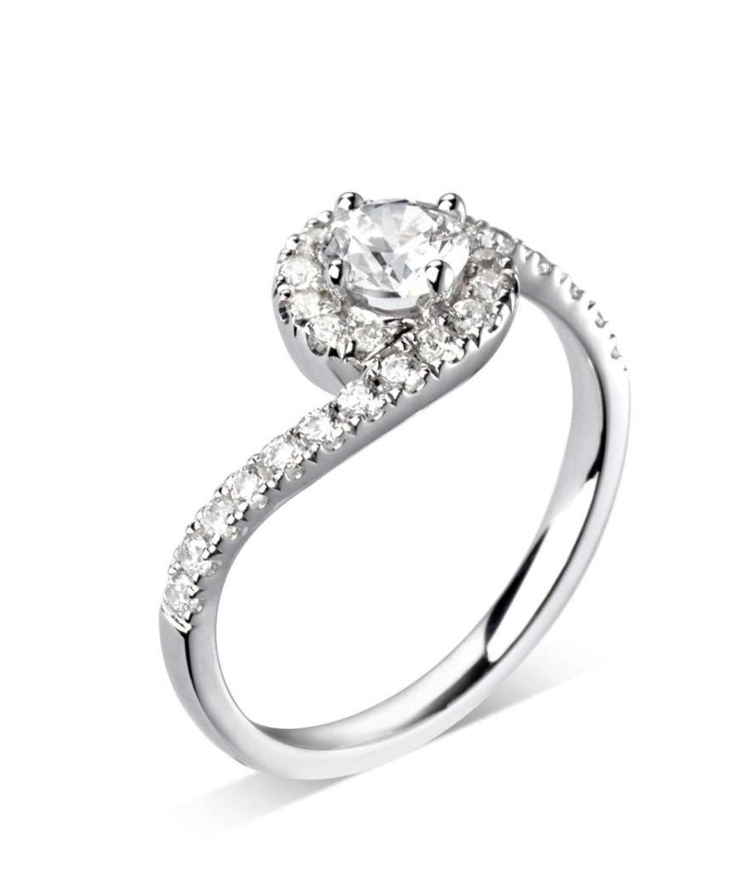 Platinum Twist Engagement Ring