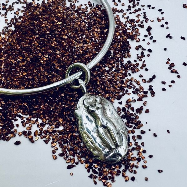 Silver Figure charm Bangle
