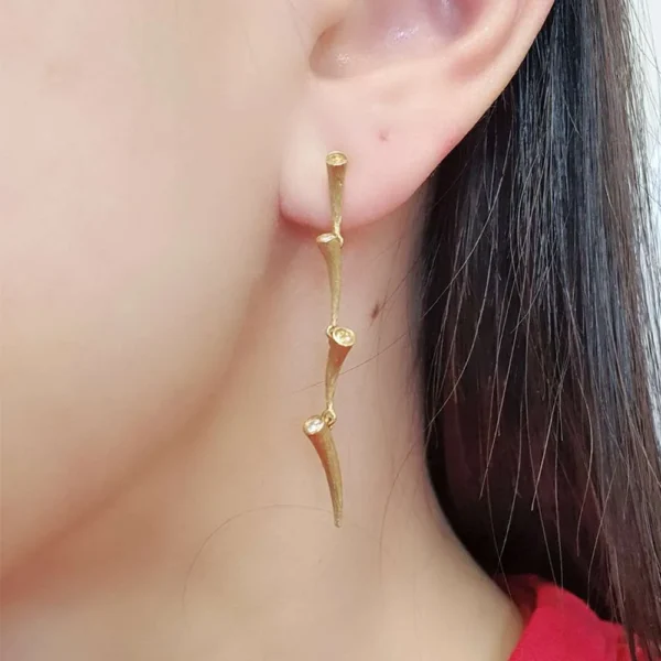 Single Strand Drop Earrings