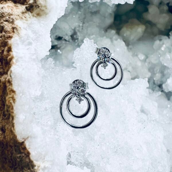 Viventy Silver Circle Earrings